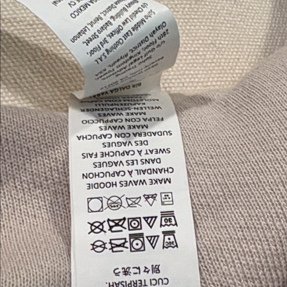 ALO Yoga Make Waves Hoodie in Ivory/Bone/Gravel size XXS EUC - Picture 10 of 12